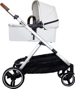 Deryan Evy Kinderwagen - Duo Kinderwagen - Uitbreidbaar - Inclusief Reiswieg - Creme -Babyproducten Winkel 1007x1200 3