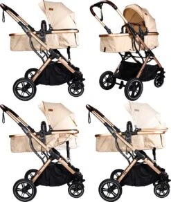 Ding Juna Kinderwagen 3 In 1 - Beige/Rose - Combi Kinderwagen Incl. Autostoel -Babyproducten Winkel 1016x1200 7