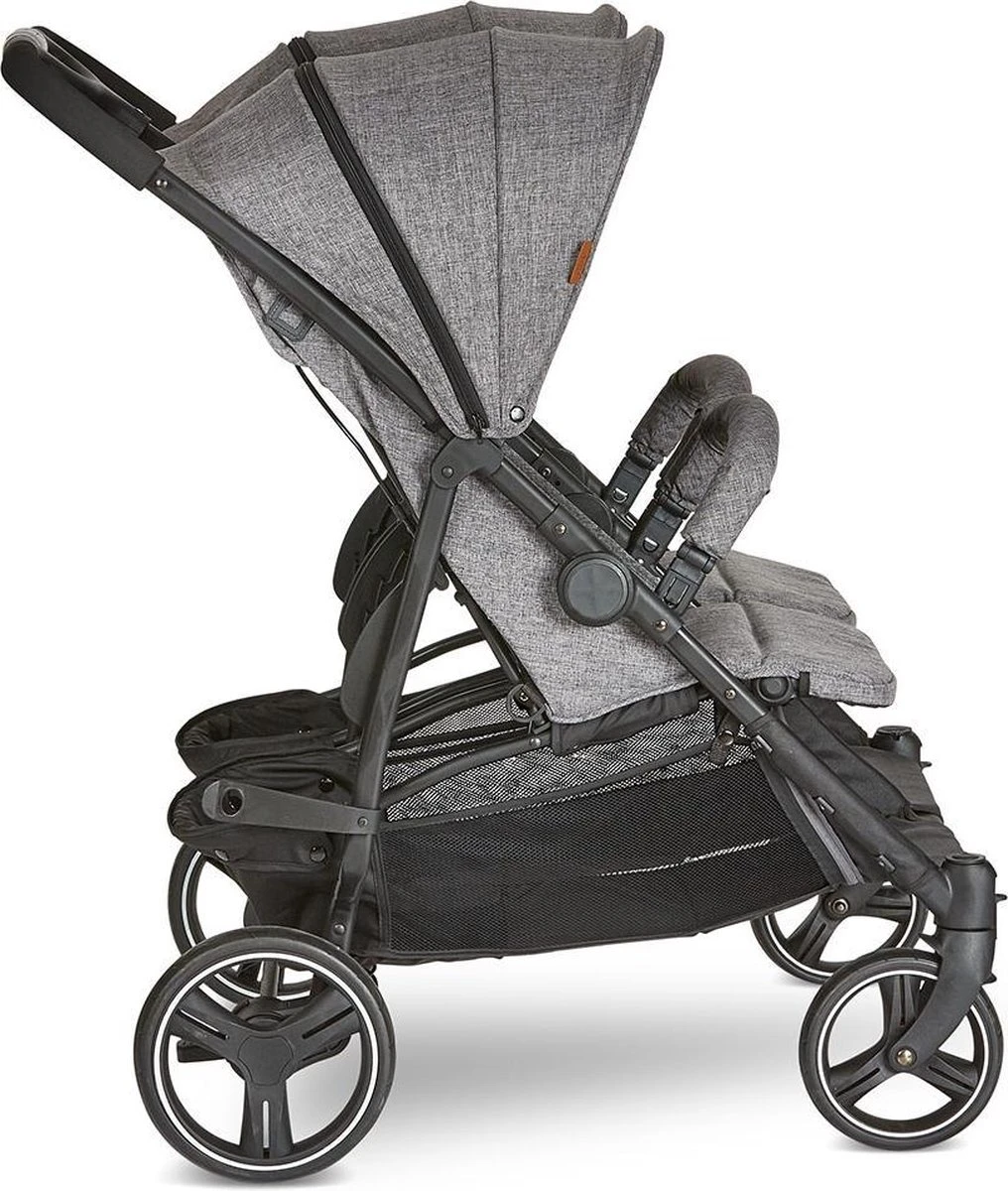 ABC Design Duo Kinderwagen Twin Circle Line - Inclusief Regenhoes - Woven Graphite 3 ABC Design Duo Kinderwagen Twin Circle Line - Inclusief Regenhoes - Woven Graphite - Afbeelding 3