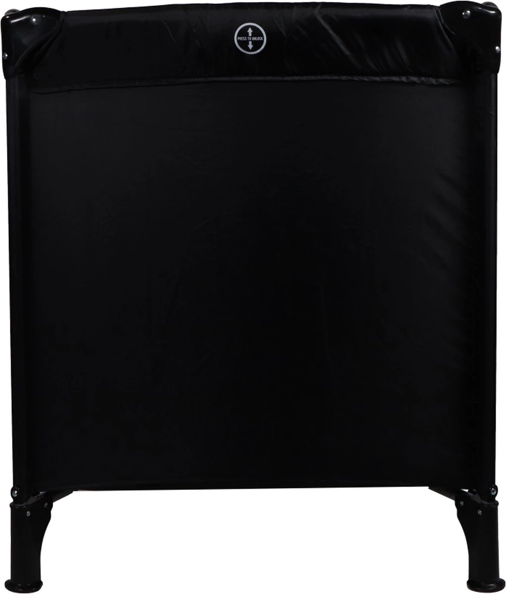 Ding Campingbedje - Zwart - 120x60 Cm - Reisbedje Inclusief Bodemmatrasje 2 Ding Campingbedje - Zwart - 120x60 Cm - Reisbedje Inclusief Bodemmatrasje - Afbeelding 2