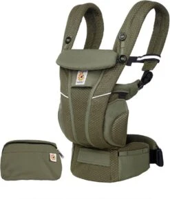 Ergobaby Baby Draagzak Omni Breeze Olive Green - Ergonomische Draagzak Vanaf Geboorte