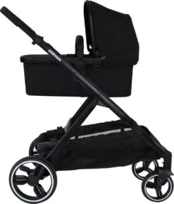 Deryan Evy Kinderwagen - Duo Kinderwagen - Uitbreidbaar - Inclusief Reiswieg - Zwart -Babyproducten Winkel 1025x1200