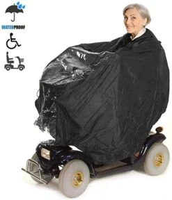 Merkloos Rolstoelhoes En Scootmobiel Hoes Poncho - Waterdicht - Deken Voetenzak