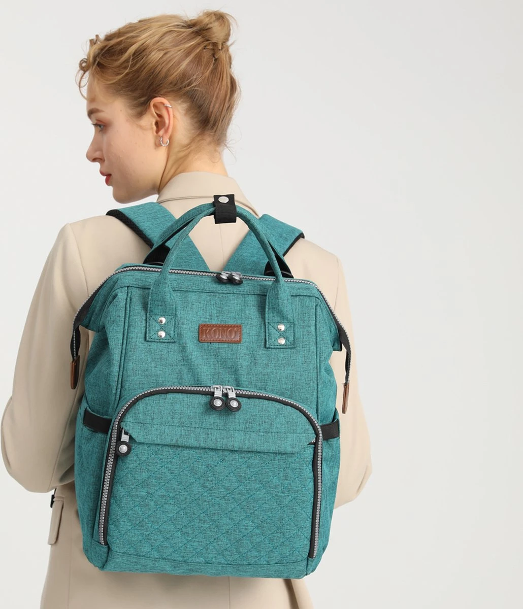 Miss Lulu Luiertas Rugzak - Inclusief Buggy En Kinderwagen Haken - Groen (E6705 GN) 7 Miss Lulu Luiertas Rugzak - Inclusief Buggy En Kinderwagen Haken - Groen (E6705 GN) - Afbeelding 7