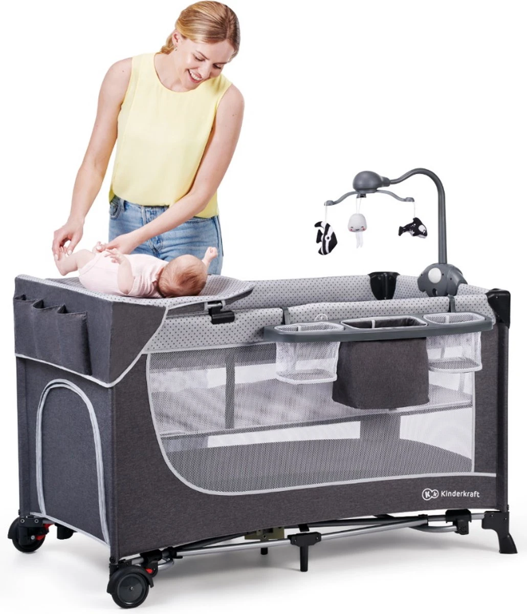 Kinderkraft Campingbed - Leody Met Accessoires - Roze 4 Kinderkraft Campingbed - Leody Met Accessoires - Roze - Afbeelding 4