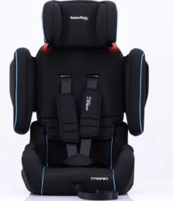 Hamilton By Yoop Cabrio Premium Opvouwbare Autostoel – Veilig, Comfortabel En Lichtgewicht Autozitje – Groep I, II, III Autostoeltje Voor 9 Maanden Tot 12 Jaar – Neon Blauw – ISOFIX Kliksysteem - 1e Opvouwbare Autostoel Ter Wereld - Zwart/Neon Blauw -Babyproducten Winkel 1034x1200 1