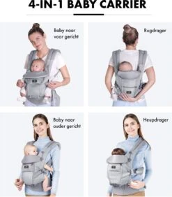 Deryan Ergonomische Draagzak - Buikdrager 4-in-1 Grijs 10 Deryan Ergonomische Draagzak - Buikdrager 4-in-1 Grijs -Babyproducten Winkel 1052x1200 4