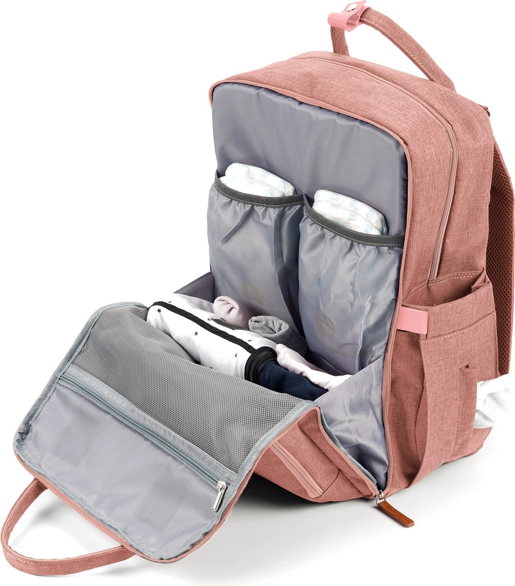 Brisby Slijtvaste Luiertas – Verzorgingstas – Met Buggymontage - Roze 8 Brisby Slijtvaste Luiertas – Verzorgingstas – Met Buggymontage - Roze - Afbeelding 8