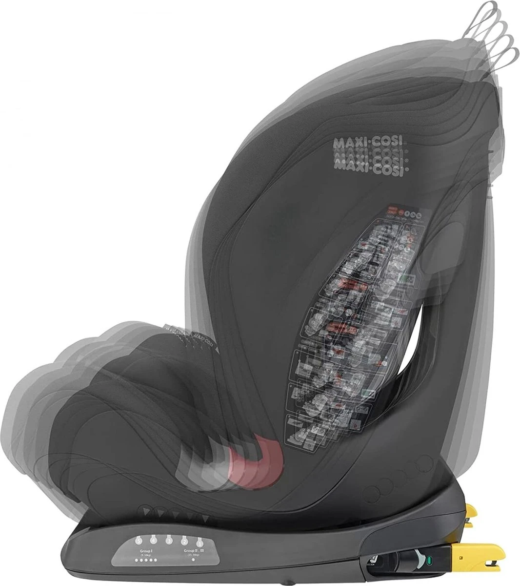 Maxi-Cosi Titan Baby Child Car Seat, Group 1/2/3, ISOFIX, Adjustable And Tilting Car Seat, From 9 Months To 12 Years, 9 To 36 Kg, Basic Black (Black) 2 Maxi-Cosi Titan Baby Child Car Seat, Group 1/2/3, ISOFIX, Adjustable And Tilting Car Seat, From 9 Months To 12 Years, 9 To 36 Kg, Basic Black (Black) - Afbeelding 2