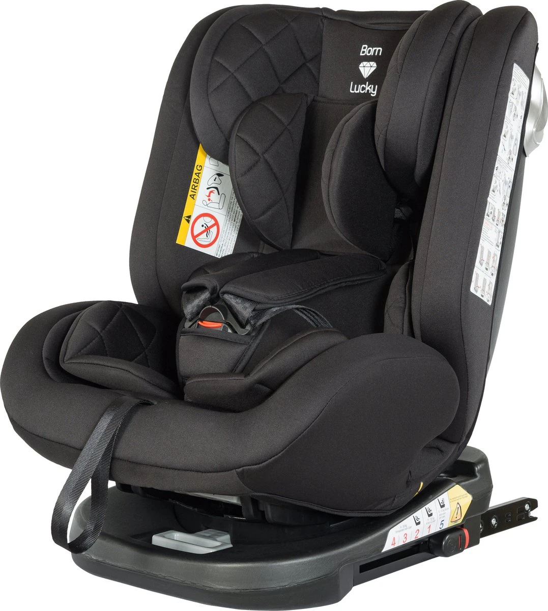 Born Lucky Meegroei Autostoel Roadline SPS ISOFIX - Groep 0/1/2/3 - 360° Draaibaar - Zwart 6 Born Lucky Meegroei Autostoel Roadline SPS ISOFIX - Groep 0/1/2/3 - 360° Draaibaar - Zwart - Afbeelding 6