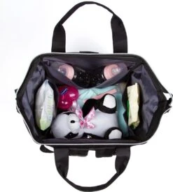 Pochon Baby - Luiertas Zwart - Thermosvakken - Kinderwagen Vriendelijk - Grote Capaciteit - 27,7 Liter -Babyproducten Winkel 1079x1200