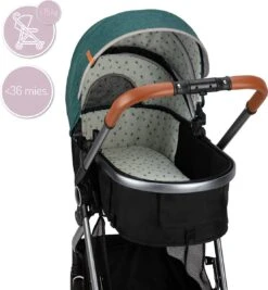 MoMi Kinderwagen - Compacte 2 In 1 Combiwagen - Limuru - Groen (geschikt Van 0-3 Jaar) -Babyproducten Winkel 1110x1200