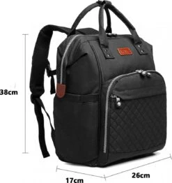 Miss Lulu Luiertas Rugzak - Inclusief Buggy En Kinderwagen Haken - Zwart (E6705 BK) 15 Miss Lulu Luiertas Rugzak - Inclusief Buggy En Kinderwagen Haken - Zwart (E6705 BK) -Babyproducten Winkel 1132x1200 2