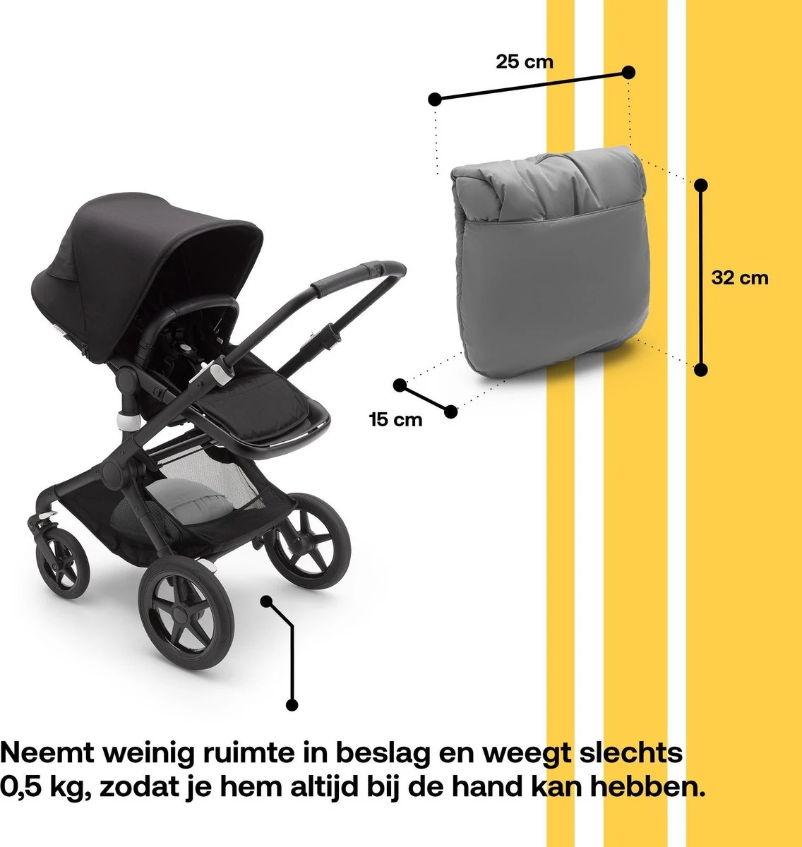 Bugaboo Voetenzak Grey Melange 5 Bugaboo Voetenzak Grey Melange - Afbeelding 5