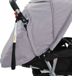 VidaXL Kinderwagen Dubbel Staal Grijs En Zwart -Babyproducten Winkel 1137x1200 5