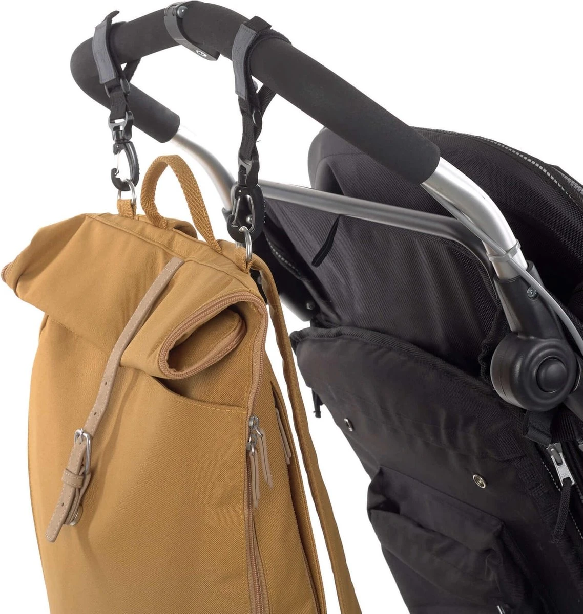 LÄSSIG Luiertas Rolltop Backpack Rugzak Incl Verschoningsmatje - Curry 8 LÄSSIG Luiertas Rolltop Backpack Rugzak Incl Verschoningsmatje - Curry - Afbeelding 8