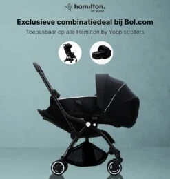 Hamilton By Yoop X1 Plus Kinderwagen - Buggy Met Monteerbare Wieg - Premium Stroller Met One Hand Folding Technologie - Nieuw, Hoger, Uitgebreider 2023 Model - Zwart - Licht, Verstelbaar, Wendbaar En Geschikt Van 0 Maanden Tot 4 Jaar -Babyproducten Winkel 1139x1200 16