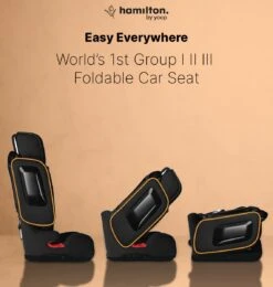 Hamilton By Yoop Cabrio Premium Opvouwbare Autostoel – Veilig, Comfortabel En Lichtgewicht Autozitje – Groep I, II, III Autostoeltje Voor 9 Maanden Tot 12 Jaar – Neon Oranje – ISOFIX Kliksysteem - 1e Opvouwbare Autostoel Ter Wereld -Babyproducten Winkel 1139x1200 2