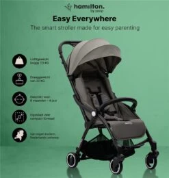 Hamilton By Yoop X1 Plus Buggy – Nieuw, Hoger, Uitgebreider 2023 Model – Premium Stroller Met One Hand Folding Technologie – Grijs – Lichte, Verstelbare En Wendbare Kinderwagen Met Vele Gemakken -Babyproducten Winkel 1140x1200 5