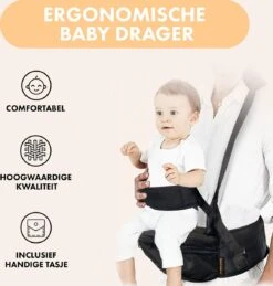 Deryan Pack Light Luxe Heupdrager - Ergonomische Draagzak + Opbergvakjes Zwart -Babyproducten Winkel 1146x1200 4