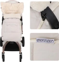 Monzana Kinderwagen Voetenzak Beige | Teddy | Maxi-Cosi | Met Opbergtas -Babyproducten Winkel 1147x1200 4