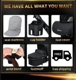 Merkloos 3 In 1 Kinderwagen - Buggy - Opklapbare Wandelwagen - Opvouwbaar - Kinderwagen 3 In 1 - Wandelwagen - Kinderwagens - Kinderwagen 3 In 1 Incl Autostoel - Wandelwagen Baby - Maxi-Cosi -Babyproducten Winkel 1150x1200 2