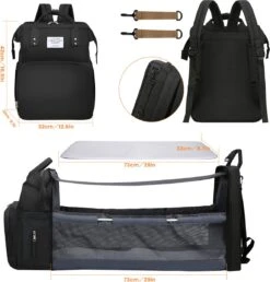 Merkloos Luiertas Rugzak - Luiertassen Met Babybed - Grote Luiertas Met Wieg - Luiertas Verzorgingstas Met Babybedje - Verzorgingsrugzak - Zwart 12 Merkloos Luiertas Rugzak - Luiertassen Met Babybed - Grote Luiertas Met Wieg - Luiertas Verzorgingstas Met Babybedje - Verzorgingsrugzak - Zwart -Babyproducten Winkel 1151x1200 2