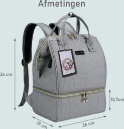 Rose & Ollie Kolftas Rugtas Grijs - Koeltas Moedermelk -Babyproducten Winkel 1155x1200 6