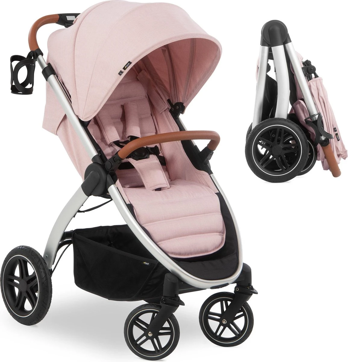 Hauck UpTown Buggy - Met één Hand Opvouwbaar - Roze 1 Hauck UpTown Buggy - Met één Hand Opvouwbaar - Roze