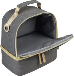 Youha® Tas - Kolftas - Moedermelk Koeltas - Babyfles Koeltas - Babymelk Koelen - Schoudertas & Rugtas - Kleur: Grijs - Reistas -Babyproducten Winkel 1163x1200