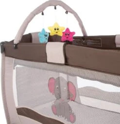 Tectake - Reisbedje Babybed Campingbed Dodo - 132x75x104cm Incl. Aankleedkussen En Draagtas - Bruin - 402203 -Babyproducten Winkel 1164x1200 8
