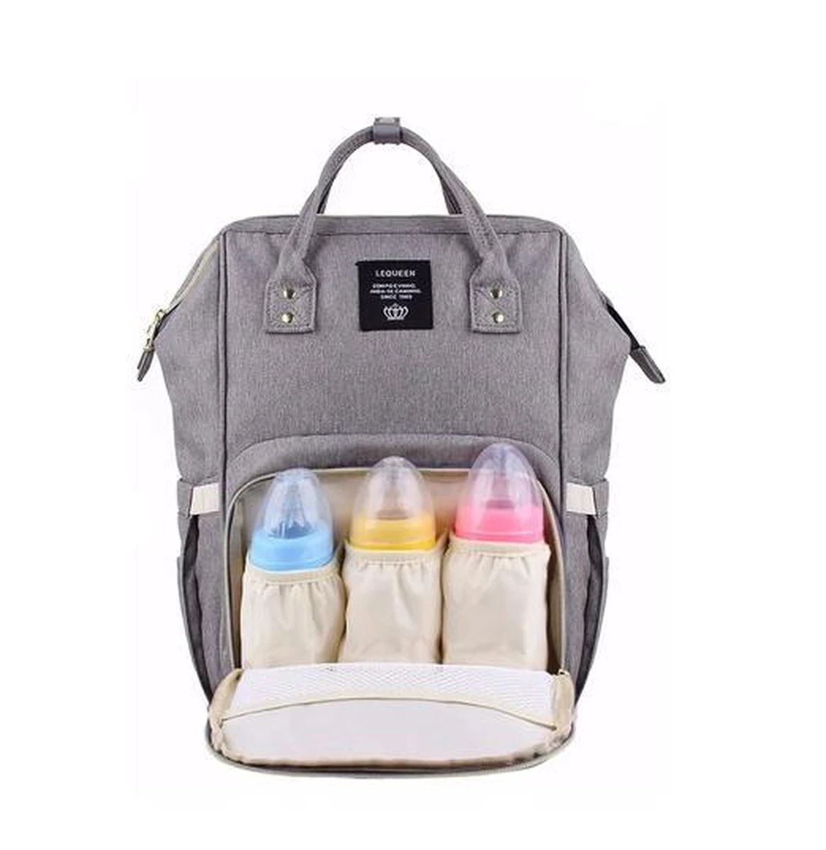 LEQUEEN - Luiertas - Grijs - Verzorgingstas - Verzorgingstas Luiertas - Baby Tas 2 LEQUEEN - Luiertas - Grijs - Verzorgingstas - Verzorgingstas Luiertas - Baby Tas - Afbeelding 2