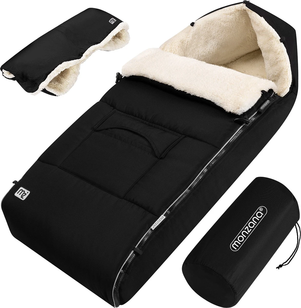 Monzana Baby Voetenzak – Met Ritssluiting - Wasbaar 90 X 60 Cm Zwart 1 Monzana Baby Voetenzak – Met Ritssluiting - Wasbaar 90 X 60 Cm Zwart