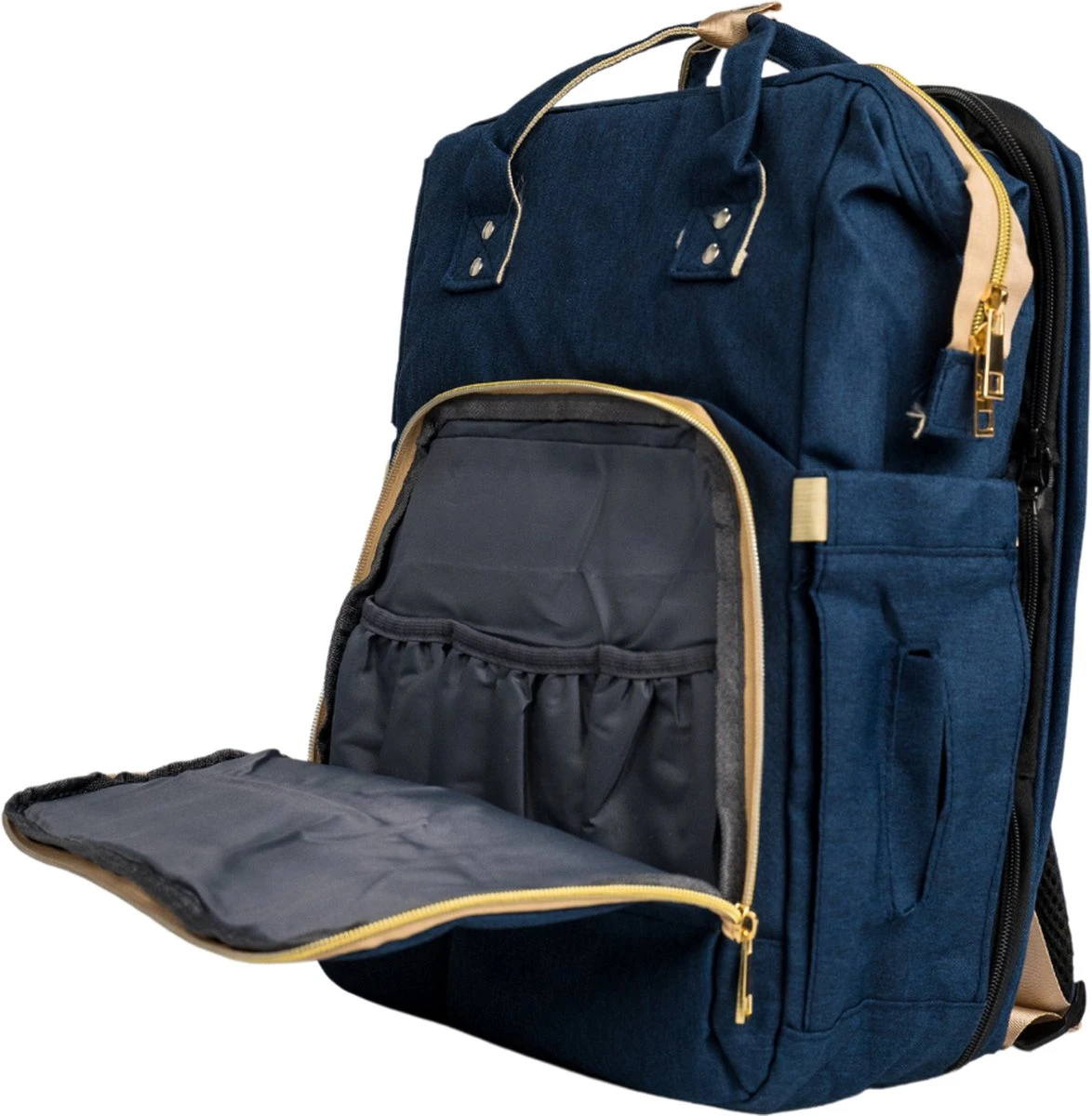 Luiertas - Babyrugtas - Luiertas Met Isoleervak - Luiertas Rugzak - Luiertas Verzorgingstas - Luiertas Blauw 2 Luiertas - Babyrugtas - Luiertas Met Isoleervak - Luiertas Rugzak - Luiertas Verzorgingstas - Luiertas Blauw - Afbeelding 2