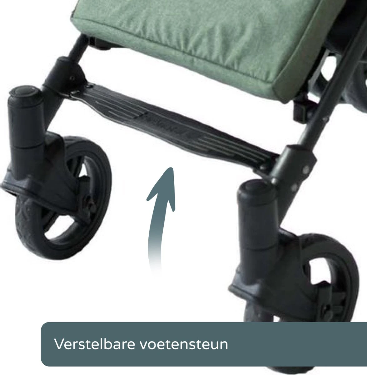 Prénatal Luxe Buggy – Kinderwagen Met Boodschappenmand En Zonneklep - Verstelbare Wandelwagen – Inklapbaar Met 1 Hand - Plooibuggy Groen 9 Prénatal Luxe Buggy – Kinderwagen Met Boodschappenmand En Zonneklep - Verstelbare Wandelwagen – Inklapbaar Met 1 Hand - Plooibuggy Groen - Afbeelding 9