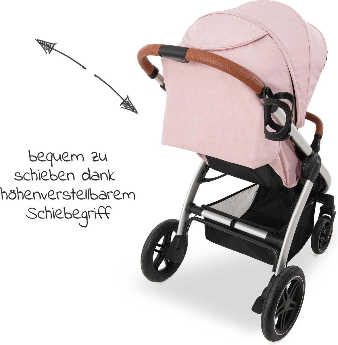 Hauck UpTown Buggy - Met één Hand Opvouwbaar - Roze 4 Hauck UpTown Buggy - Met één Hand Opvouwbaar - Roze - Afbeelding 4