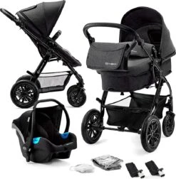 Kinderkraft Moov 3 In 1 Kinderwagen - Inclusief Autostoel - Black
