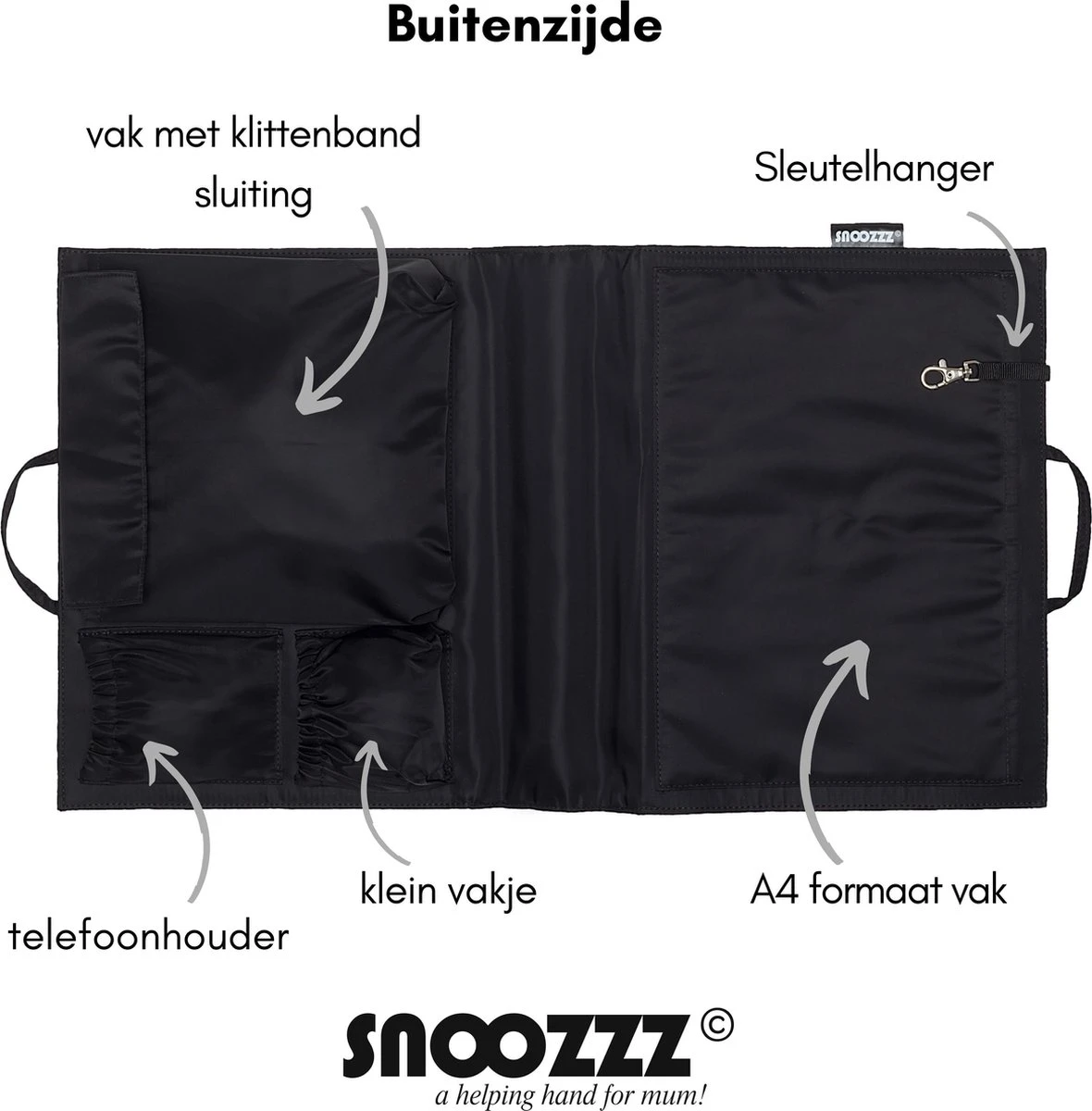 Snoozzz Bag In Bag Tas Organizer Met Thermovak - Zwart 7 Snoozzz Bag In Bag Tas Organizer Met Thermovak - Zwart - Afbeelding 7