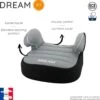 Nania - Zitverhoger Dream Luxe - Groep 2/3 (van 15 Tot 36 Kg) - 3 Tot 12 Jaar - Grijs