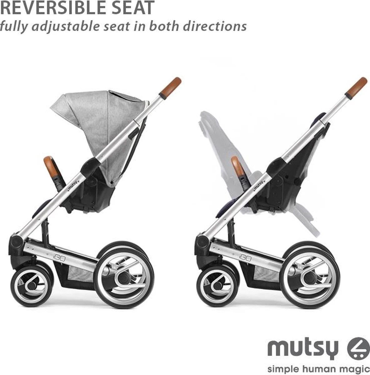 MUTSY - IGO - Kinderwagen - Onderstel: Heritage Green Blue I2 - Reiswieg: IGO Midnight 4 MUTSY - IGO - Kinderwagen - Onderstel: Heritage Green Blue I2 - Reiswieg: IGO Midnight - Afbeelding 4