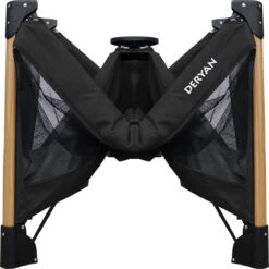Deryan Luxe Campingbed Compleet - 120x60cm - Bodemverhoger - Verschoonblad - Opbergmand - Zwart -Babyproducten Winkel 1198x1200 16
