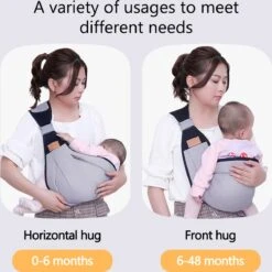 Merkloos Draagzak - Baby Draagzak - Zak - Grijs - Multifunctioneel - Ergonomisch - Baby - Dreumes - Peuter - Wrap - Travel Size - Tot 48 Maanden -Babyproducten Winkel 1198x1200 5