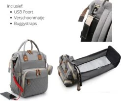 Humpy Dumpy Stijlvolle Luiertas Rugzak (Grijs) Met Uitschuifbaar Verschoon/ Slaap Bedje. Incl. Verschoon Matje, USB Poort & Buggy Straps 20 Humpy Dumpy Stijlvolle Luiertas Rugzak (Grijs) Met Uitschuifbaar Verschoon/ Slaap Bedje. Incl. Verschoon Matje, USB Poort & Buggy Straps -Babyproducten Winkel 1200x1001 3