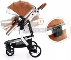 Merkloos BrightWise Luxe Kinderwagen 3 In 1 Voldoet Aan Alle Europese Veiligheidscertificaten - Wandelwagen - Kinderwagen 3-in-1 Incl Autostoel - Kinderwagen Maxi Cosi – Buggy 3 In 1 - Newborn - Leer - Grijs -Babyproducten Winkel 1200x1009