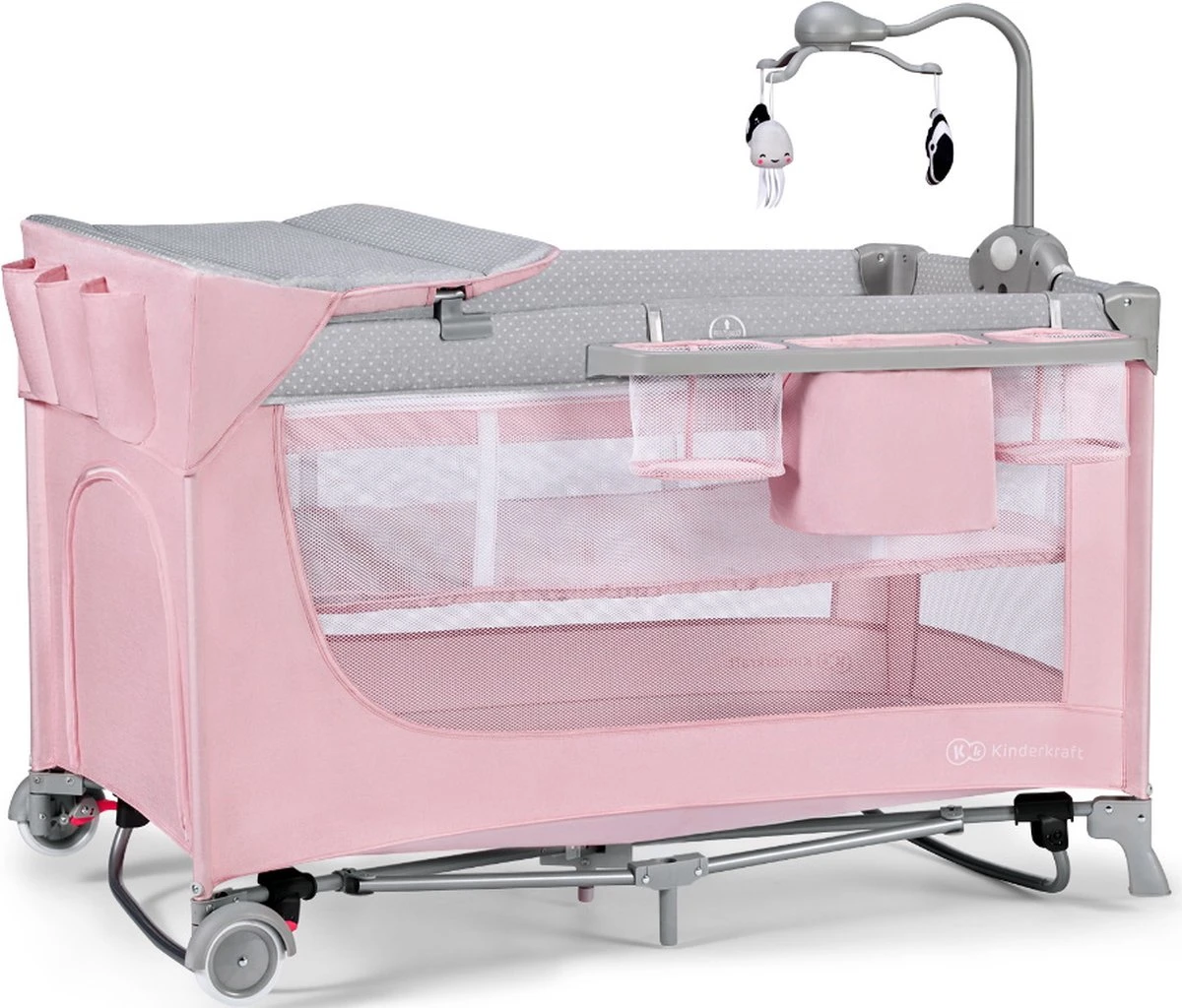 Kinderkraft Campingbed - Leody Met Accessoires - Roze 10 Kinderkraft Campingbed - Leody Met Accessoires - Roze - Afbeelding 10