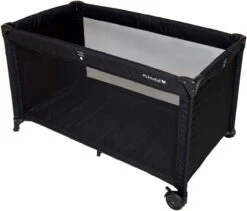 Prénatal Luxe Campingbedje Met Bodemmatras - Inclusief Draagtas - Inklapbaar Baby Campingbed - Met Wieltjes En Kruipluik - 120 X 60 Cm - Zwart -Babyproducten Winkel 1200x1025 2