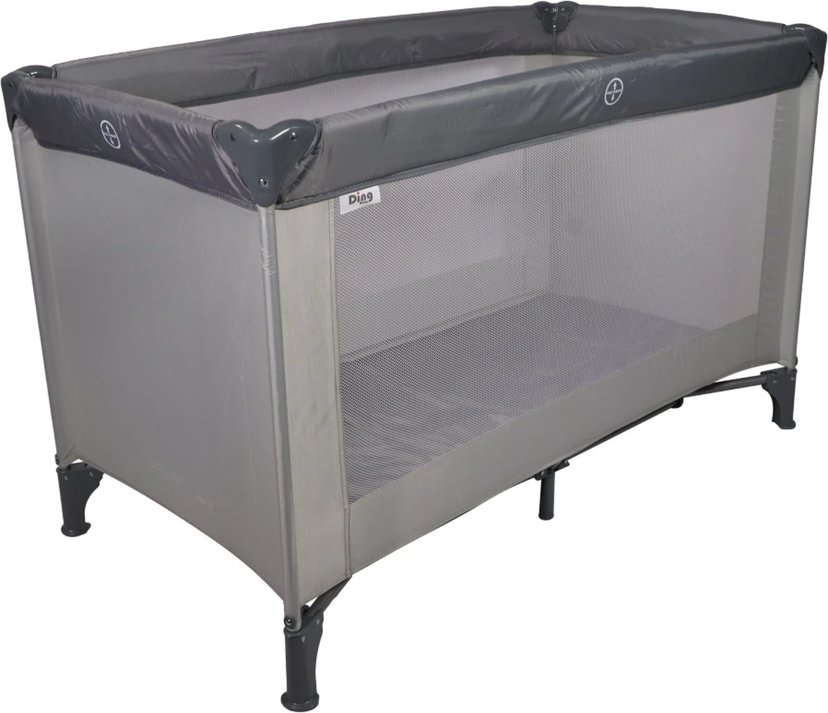 Ding Campingbedje - Grijs - 120x60 Cm - Reisbedje Inclusief Bodemmatrasje 1 Ding Campingbedje - Grijs - 120x60 Cm - Reisbedje Inclusief Bodemmatrasje
