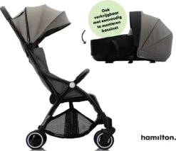 Hamilton By Yoop X1 Plus Buggy – Nieuw, Hoger, Uitgebreider 2023 Model – Premium Stroller Met One Hand Folding Technologie – Grijs – Lichte, Verstelbare En Wendbare Kinderwagen Met Vele Gemakken -Babyproducten Winkel 1200x1037 1