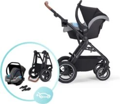 Kinderkraft B-Tour Ash Grey 3-in-1 Combi Kinderwagen Incl. Autostoel KSBTOU00DGR3000 -Babyproducten Winkel 1200x1037 3