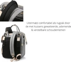 Humpy Dumpy Stijlvolle Luiertas Rugzak (Grijs) Met Uitschuifbaar Verschoon/ Slaap Bedje. Incl. Verschoon Matje, USB Poort & Buggy Straps 15 Humpy Dumpy Stijlvolle Luiertas Rugzak (Grijs) Met Uitschuifbaar Verschoon/ Slaap Bedje. Incl. Verschoon Matje, USB Poort & Buggy Straps -Babyproducten Winkel 1200x1042 1